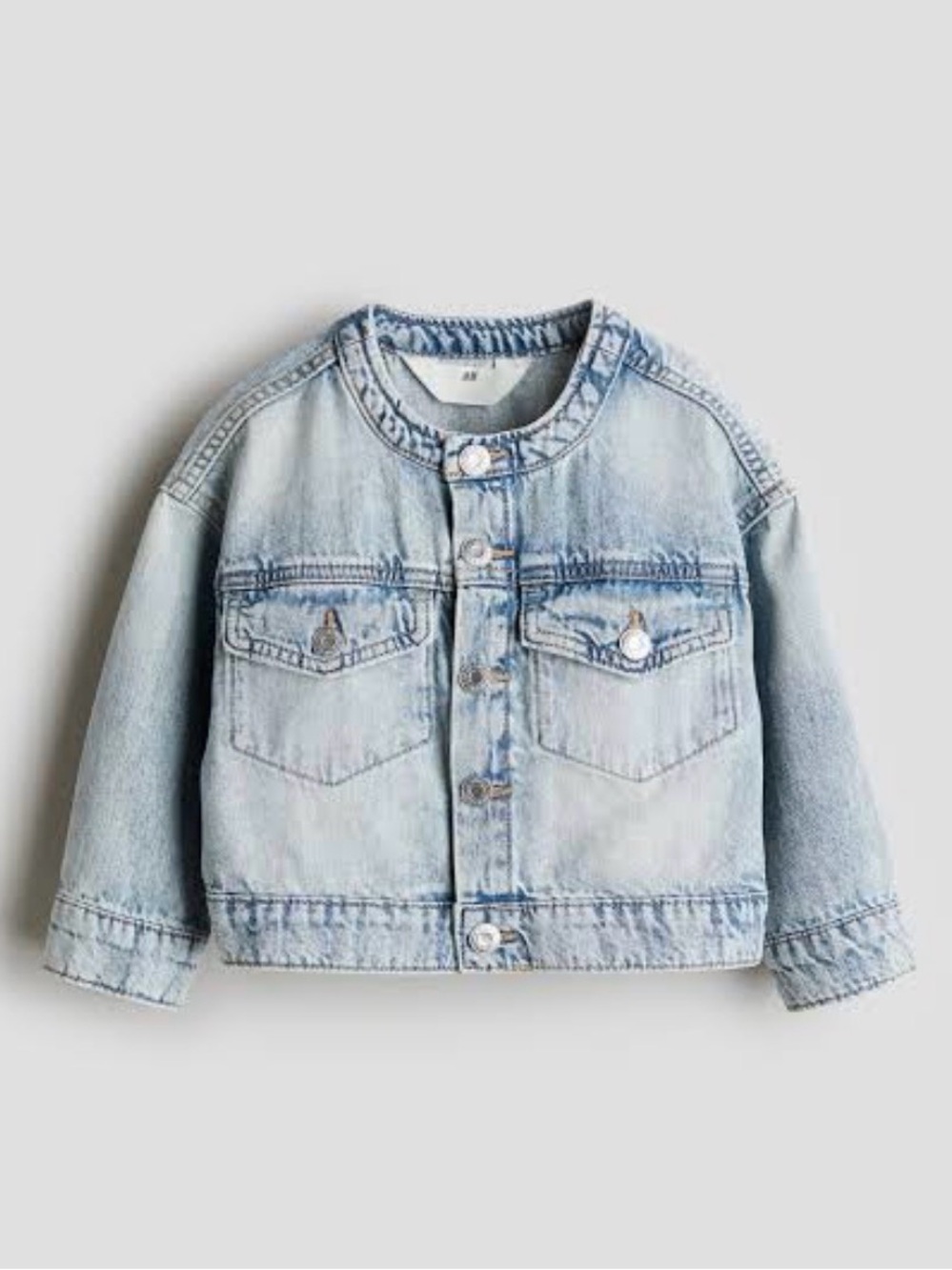 H&M Jewel Neck Denim Jacket 6